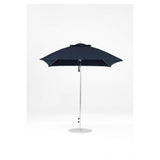 7.5 Ft Square Frankford Patio Umbrella- Pulley Lift- Matte Silver Frame