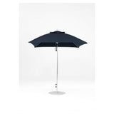7.5 Ft Square Frankford Patio Umbrella- Pulley Lift- Polished Silver Anodized Frame