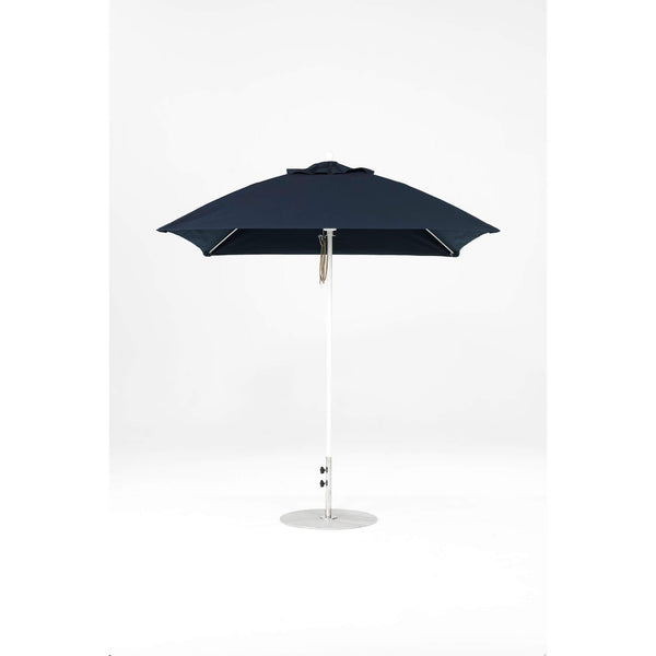 7.5 Ft Square Frankford Patio Umbrella- Pulley Lift- Matte White Frame