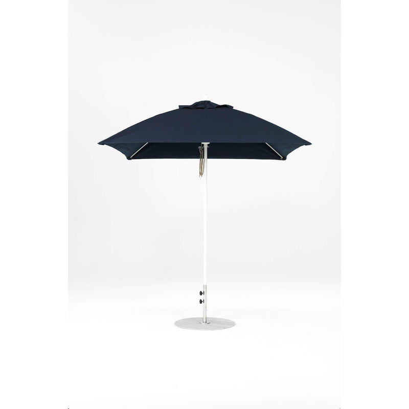 7.5 Ft Square Frankford Patio Umbrella- Pulley Lift- Matte White Frame