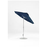 7.5 Ft Octagonal Frankford Patio Umbrella- Crank Auto-Tilt- Polished Silver Anodized Frame