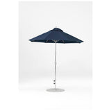 7.5 Ft Octagonal Frankford Patio Umbrella- Crank Lift- Polished Silver Anodized Frame