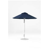 7.5 Ft Octagonal Frankford Patio Umbrella- Pulley Lift- Matte Silver Frame
