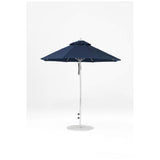 7.5 Ft Octagonal Frankford Patio Umbrella- Pulley Lift- Polished Silver Anodized Frame