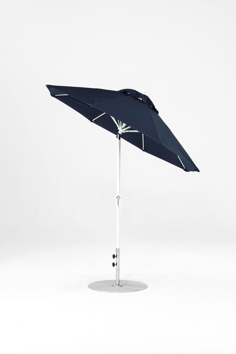 7.5 Ft Octagonal Frankford Patio Umbrella- Crank Auto-Tilt- Matte White Frame