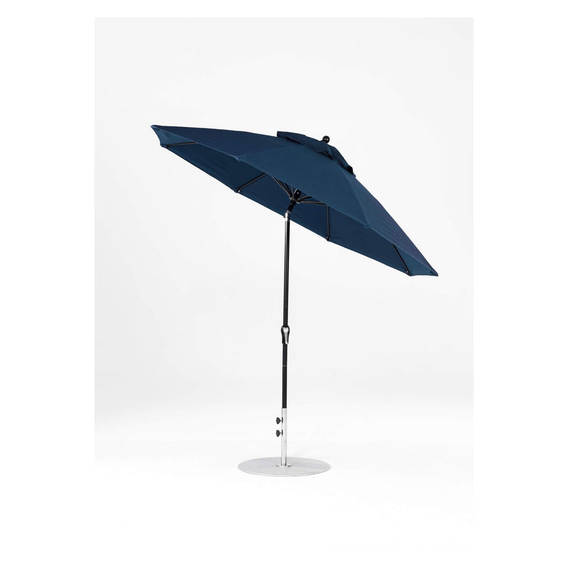 9 Ft Octagonal Frankford Patio Umbrella- Crank Auto-Tilt- Matte Black Frame