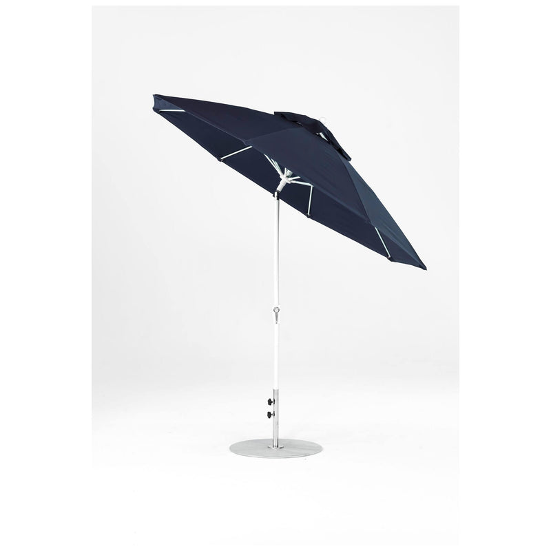 9 Ft Octagonal Frankford Patio Umbrella- Crank Auto-Tilt- Matte White Frame