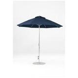 9 Ft Octagonal Frankford Patio Umbrella- Crank Lift- Polished Silver Anodized Frame