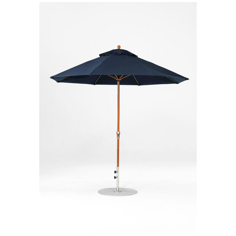 9 Ft Octagonal Frankford Patio Umbrella- Crank Lift- Wood Grain Frame