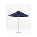 9 Ft Octagonal Frankford Patio Umbrella- Pulley Lift- Matte Silver Frame