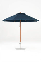 9 Ft Octagonal Frankford Patio Umbrella- Pulley Lift- Wood Grain Frame
