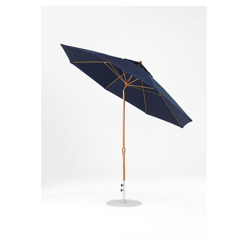 11 Ft Octagonal Frankford Patio Umbrella- Crank Auto-Tilt- Wood Grain Frame