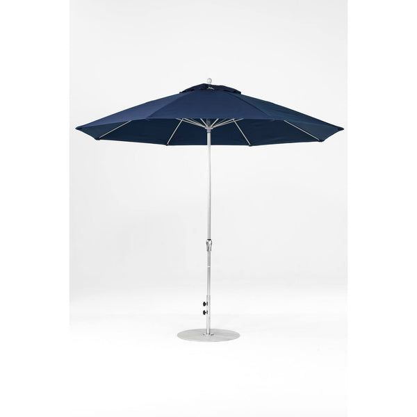 11 Ft Octagonal Frankford Patio Umbrella- Crank Lift- Matte Silver Frame