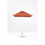 6.5 Ft Square Frankford Patio Umbrella- Crank Lift- Matte White Frame