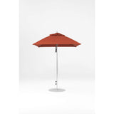 6.5 Ft Square Frankford Patio Umbrella- Pulley Lift- Matte Silver Frame