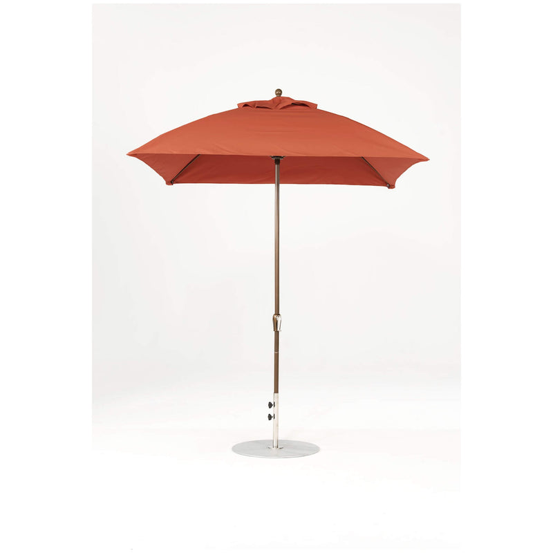 7.5 Ft Square Frankford Patio Umbrella- Crank Lift- Matte Bronze Frame