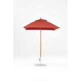 6.5 Ft Square Frankford Patio Umbrella- Crank Lift- Wood Grain Frame