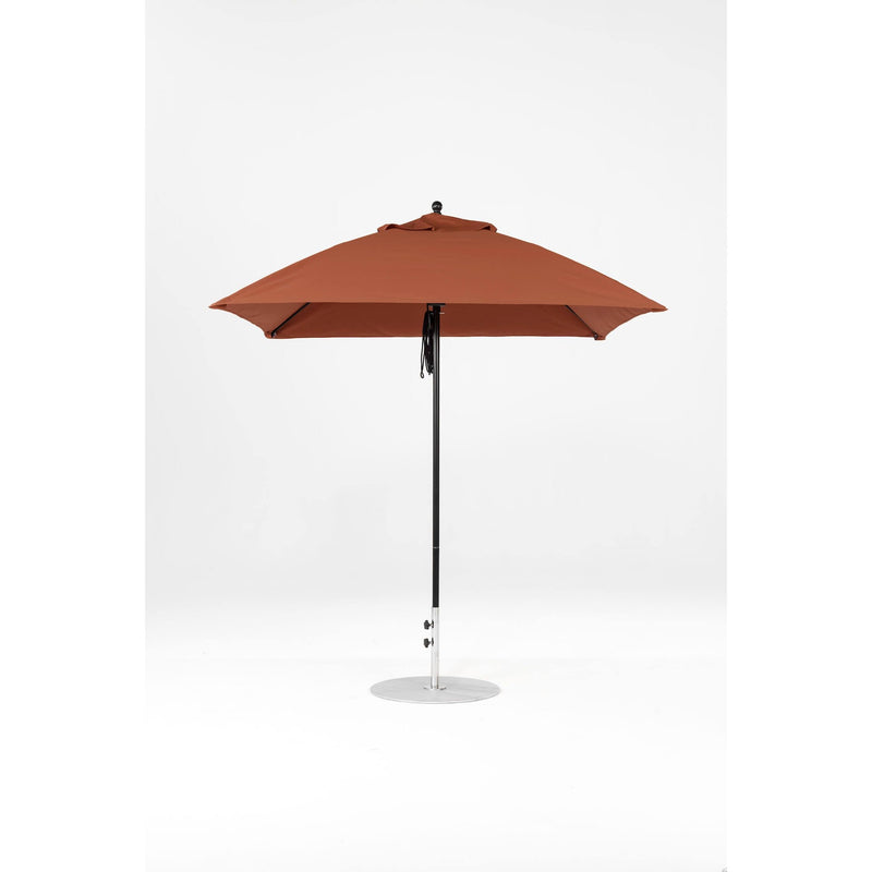 7.5 Ft Square Frankford Patio Umbrella- Pulley Lift- Matte Black Frame