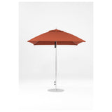 7.5 Ft Square Frankford Patio Umbrella- Pulley Lift- Matte Silver Frame