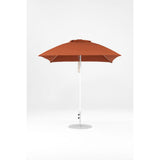 7.5 Ft Square Frankford Patio Umbrella- Pulley Lift- Matte White Frame