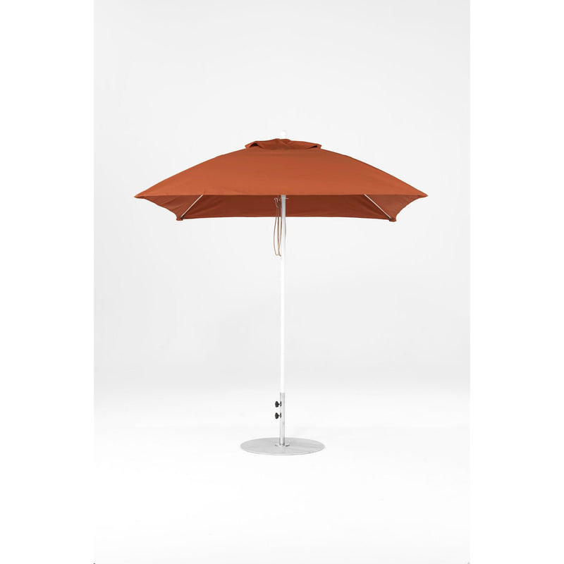 7.5 Ft Square Frankford Patio Umbrella- Pulley Lift- Matte White Frame