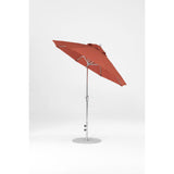 7.5 Ft Octagonal Frankford Patio Umbrella- Crank Auto-Tilt- Polished Silver Anodized Frame