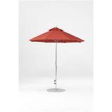 7.5 Ft Octagonal Frankford Patio Umbrella- Crank Lift- Polished Silver Anodized Frame