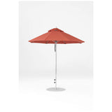 9 Ft Octagonal Frankford Patio Umbrella- Pulley Lift- Polished Silver Anodized Frame