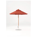 7.5 Ft Octagonal Frankford Patio Umbrella- Pulley Lift- Wood Grain Frame