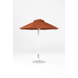 7.5 Ft Octagonal Frankford Patio Umbrella- Pulley Lift- Matte White Frame