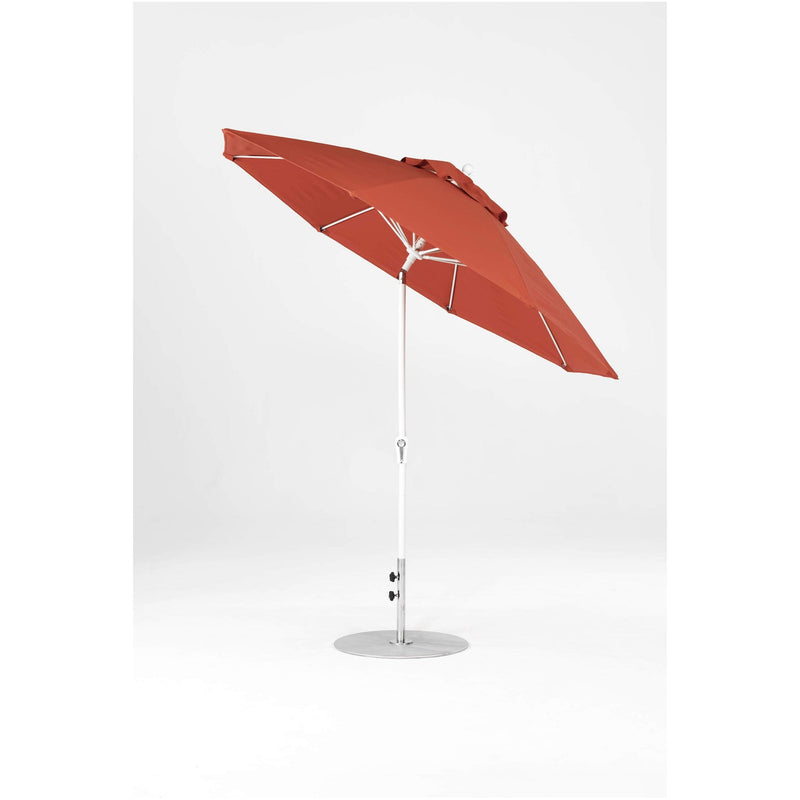 9 Ft Octagonal Frankford Patio Umbrella- Crank Auto-Tilt- Matte White Frame