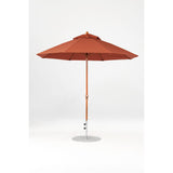 9 Ft Octagonal Frankford Patio Umbrella- Crank Lift- Wood Grain Frame