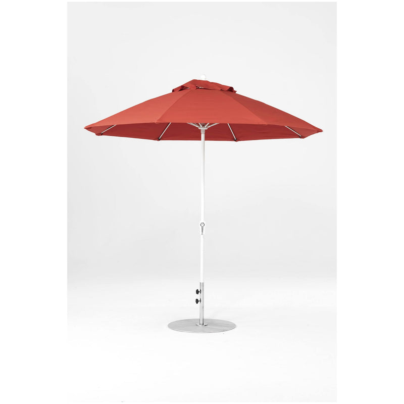 9 Ft Octagonal Frankford Patio Umbrella- Crank Lift- Matte White Frame