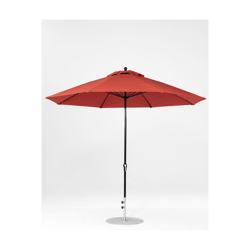 11 Ft Octagonal Frankford Patio Umbrella- Crank Lift- Matte Black Frame