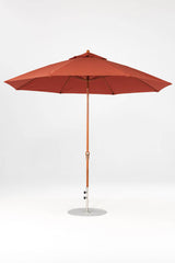 11 Ft Octagonal Frankford Patio Umbrella- Crank Lift- Wood Grain Frame