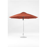 11 Ft Octagonal Frankford Patio Umbrella- Pulley Lift- Matte Silver Frame