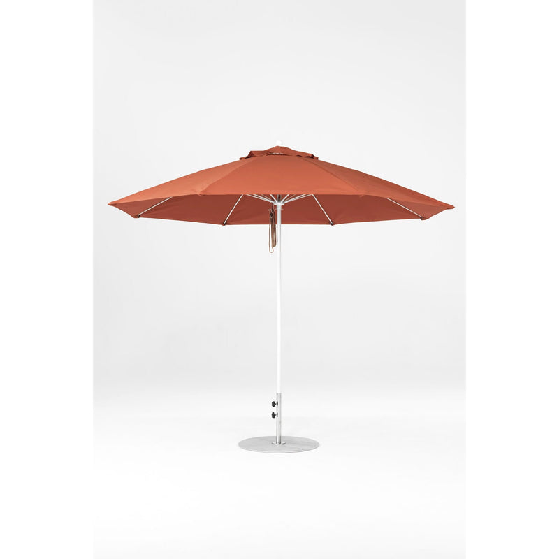 11 Ft Octagonal Frankford Patio Umbrella- Pulley Lift- Matte White Frame