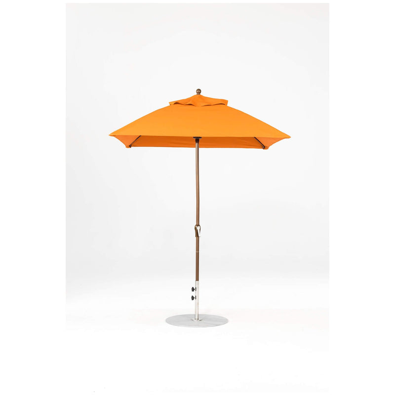6.5 Ft Square Frankford Patio Umbrella- Crank Lift- Matte Bronze Frame