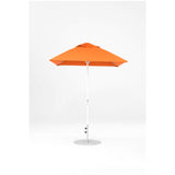 6.5 Ft Square Frankford Patio Umbrella- Crank Lift- Matte White Frame
