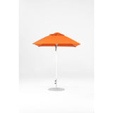 6.5 Ft Square Frankford Patio Umbrella- Pulley Lift- Matte White Frame