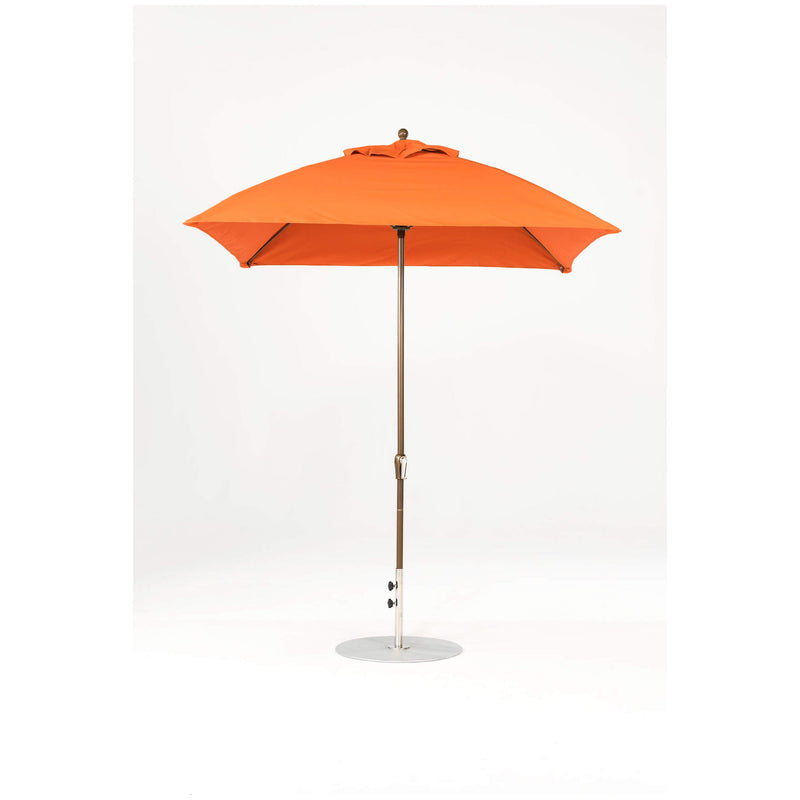 7.5 Ft Square Frankford Patio Umbrella- Crank Lift- Matte Bronze Frame