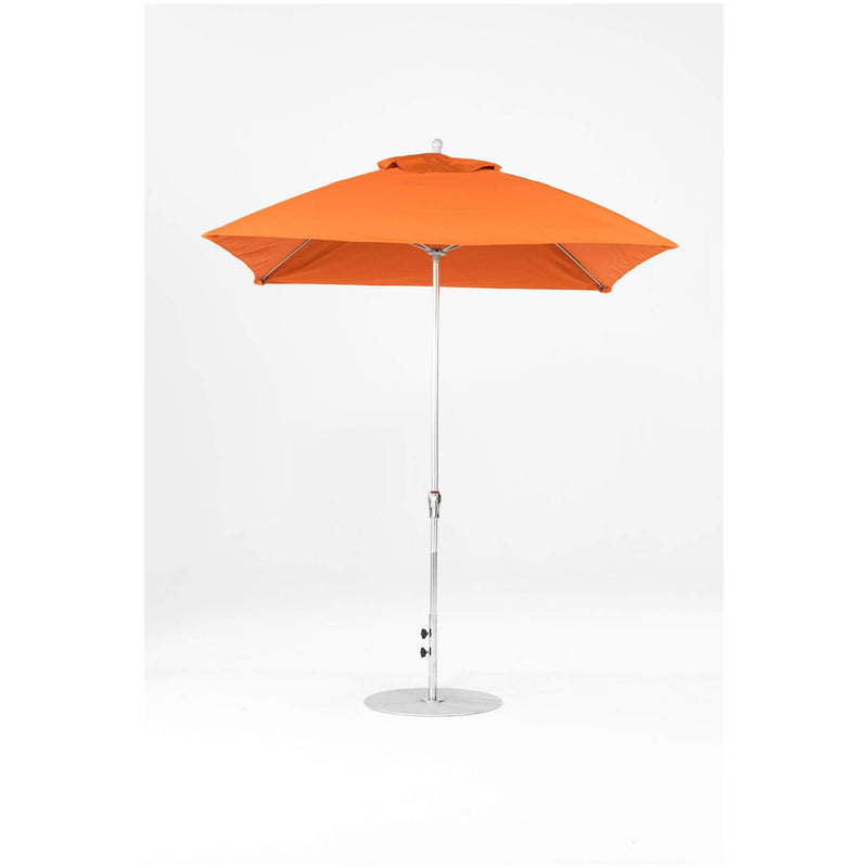 7.5 Ft Square Frankford Patio Umbrella- Crank Lift- Matte Silver Frame
