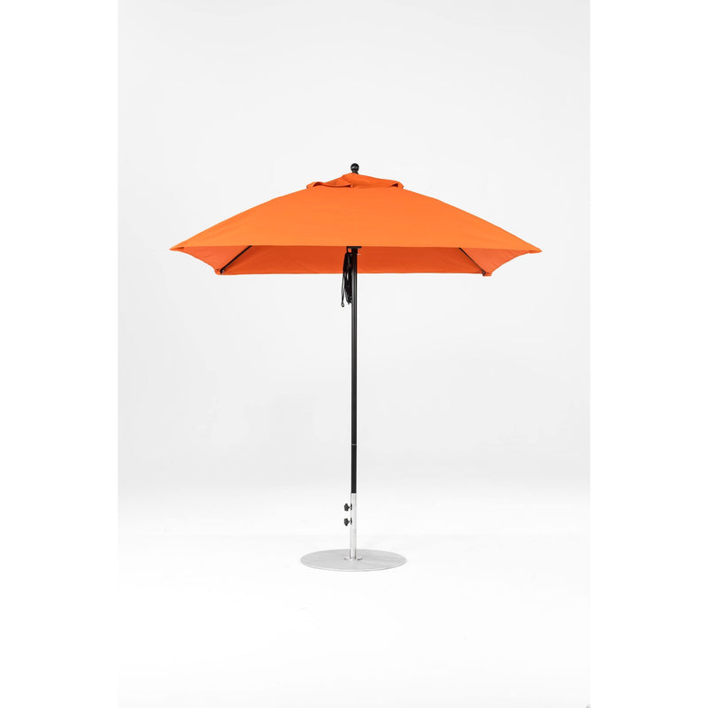7.5 Ft Square Frankford Patio Umbrella- Pulley Lift- Matte Black Frame