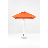 6.5 Ft Square Frankford Patio Umbrella- Pulley Lift- Wood Grain Frame