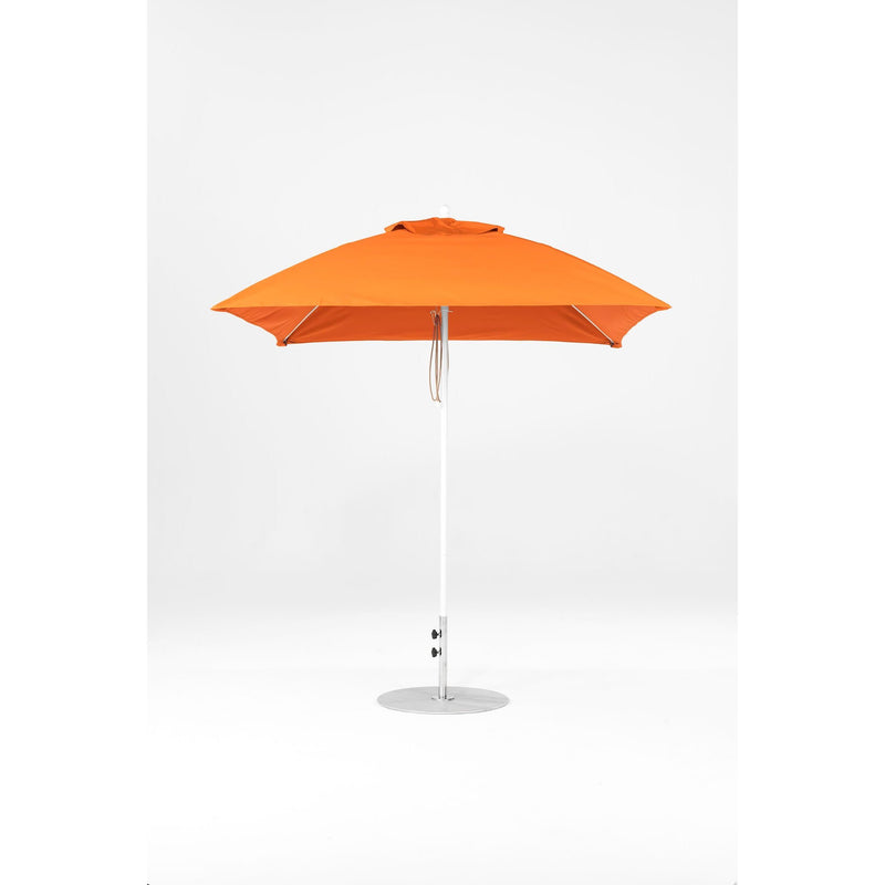7.5 Ft Square Frankford Patio Umbrella- Pulley Lift- Matte White Frame