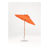 7.5 Ft Octagonal Frankford Patio Umbrella- Crank Auto-Tilt- Wood Grain Frame