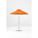 7.5 Ft Octagonal Frankford Patio Umbrella- Crank Lift- Polished Silver Anodized Frame