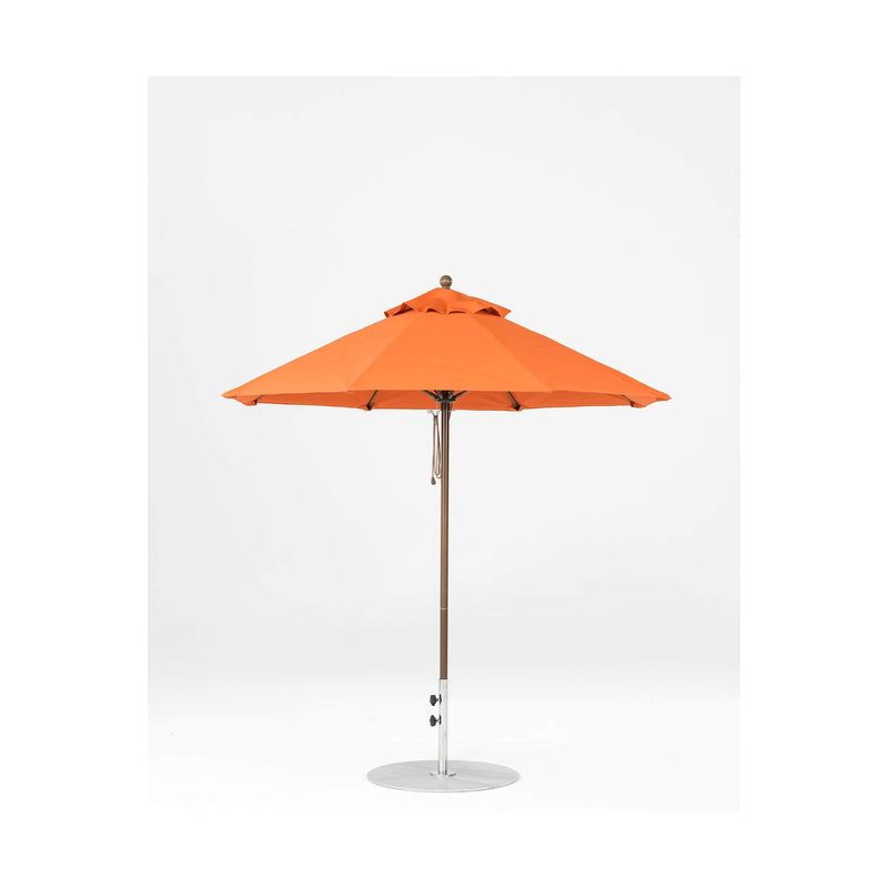 7.5 Ft Octagonal Frankford Patio Umbrella- Pulley Lift- Matte Bronze Frame