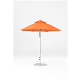 7.5 Ft Octagonal Frankford Patio Umbrella- Pulley Lift- Polished Silver Anodized Frame