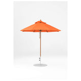 7.5 Ft Octagonal Frankford Patio Umbrella- Pulley Lift- Wood Grain Frame